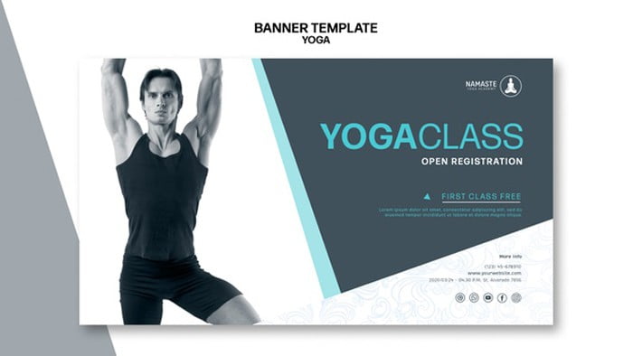 Mẫu banner quảng cáo khóa học yoga