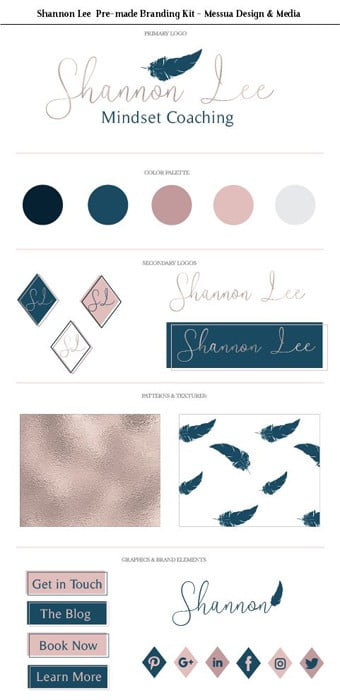 Màu sắc, font chữ và hoa văn trong bộ nhận diện thương hiệu của Shannon