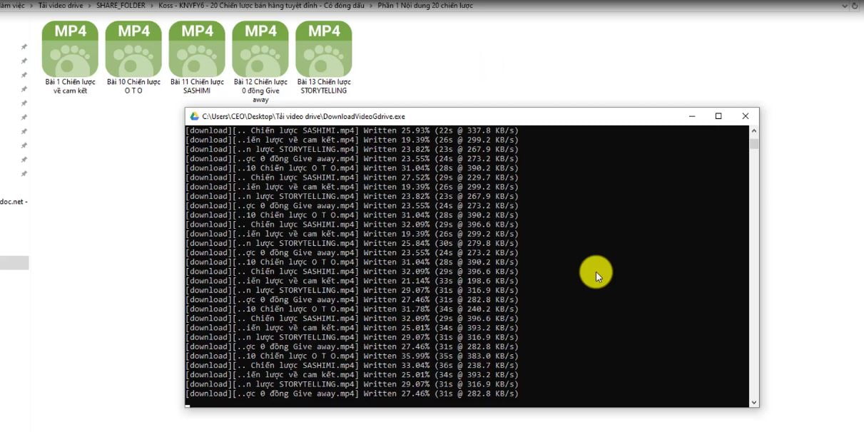 Tool tải video bị chặn tải trên Google Drive 6 tai video hang loat tren google drive bi chan