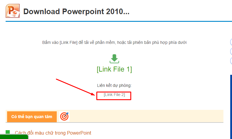 Tải phần mềm powerpoint bằng link dự phòng