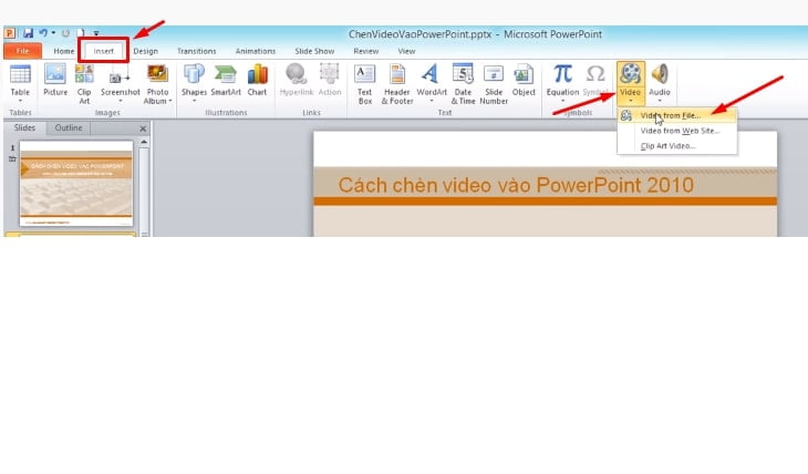 Cách chèn video vào Powerpoint 2010 như thế nào? 13