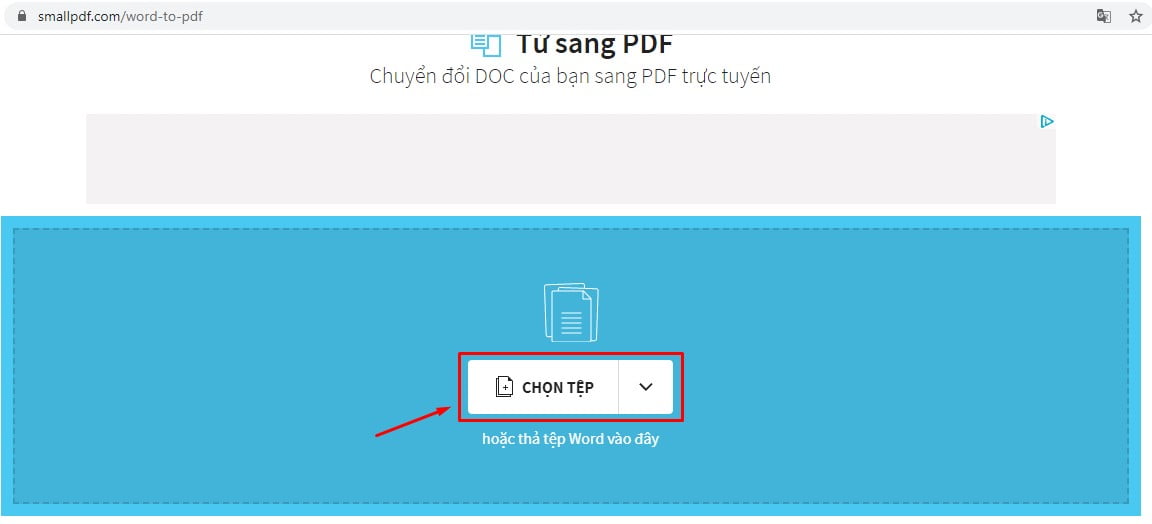 Bạn Click Chuột vào file và chọn file Word cần chuyển đổi và Open.