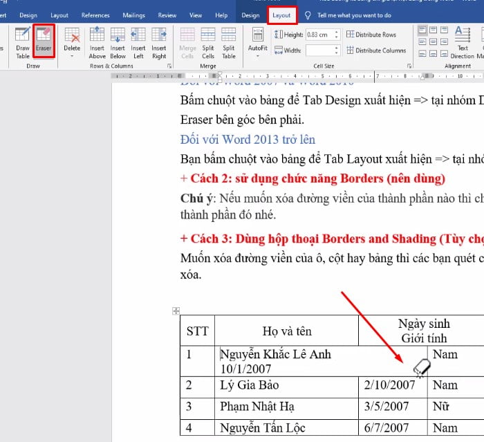 Khi tạo bảng trong Word, dòng kẻ thường được thêm vào mặc định. Nhưng năm 2024, tính năng xóa dòng kẻ trong Word sẽ giúp bạn dễ dàng sửa đổi các yếu tố định dạng một cách linh hoạt. Bạn có thể tạo ra các bảng đẹp mắt và chuyên nghiệp mà không cần phải loại bỏ các đường kẻ một cách thủ công. Xem hình ảnh liên quan để trải nghiệm tính năng mới nhất trong Word năm 2024.