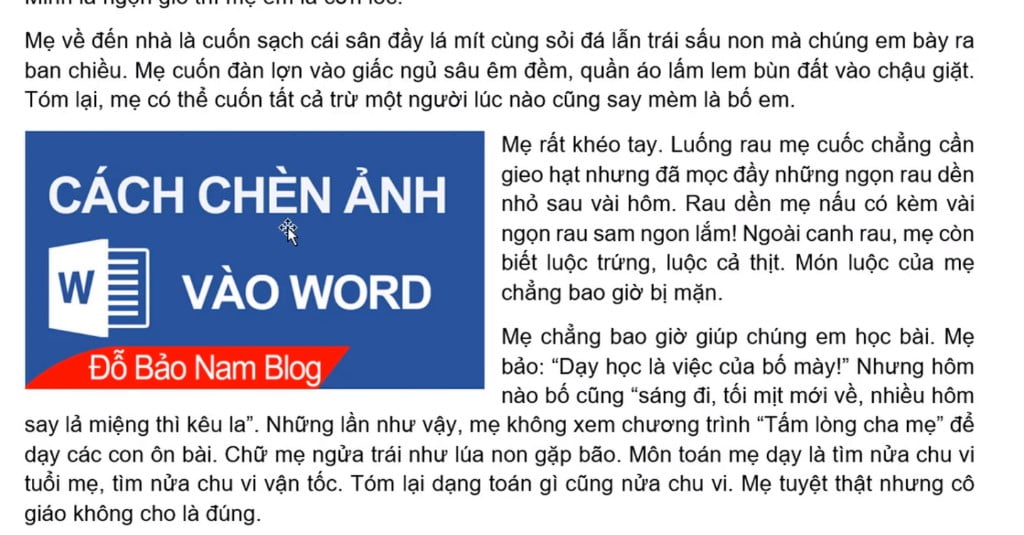 Có thể di chuyển ảnh chỗ bạn tùy chỉnh