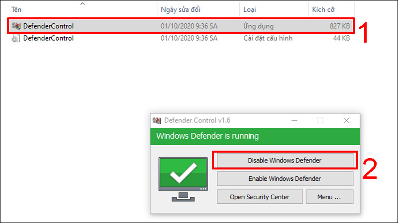 Cách Bật, Tắt Windows Defender Trong Windows 10 Vĩnh Viễn và Tạm Thời 7