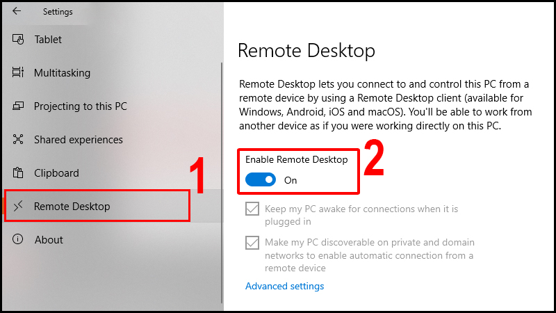 Cách Bật và Sử Dụng Remote Desktop trên Windows 10 15