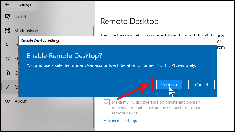 Cách Bật và Sử Dụng Remote Desktop trên Windows 10 16