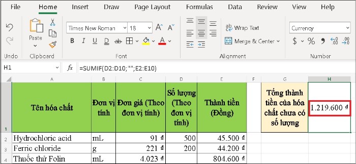 Hàm SUMIF trong Excel: Sử dụng Hiệu Quả và Dễ Hiểu 12