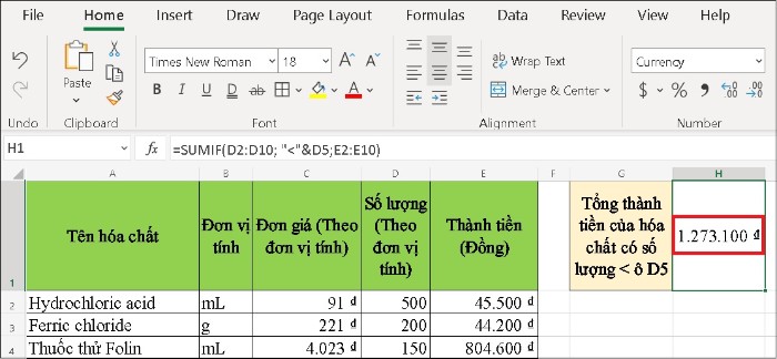 Hàm SUMIF trong Excel: Sử dụng Hiệu Quả và Dễ Hiểu 9