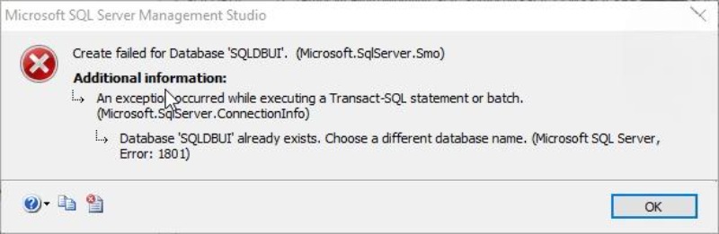 Hướng dẫn khởi Tạo Database trong SQL Server 18