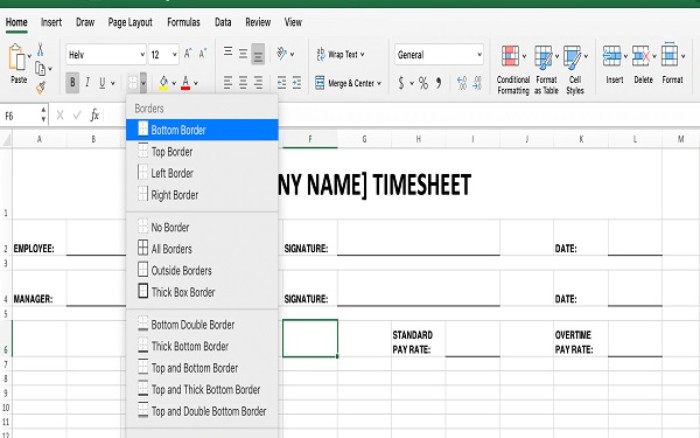 Tạo Mẫu Bảng Chấm Công Excel Trong 5 Bước 9