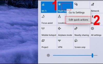 Cách chỉnh sửa Action Center trên Windows 10