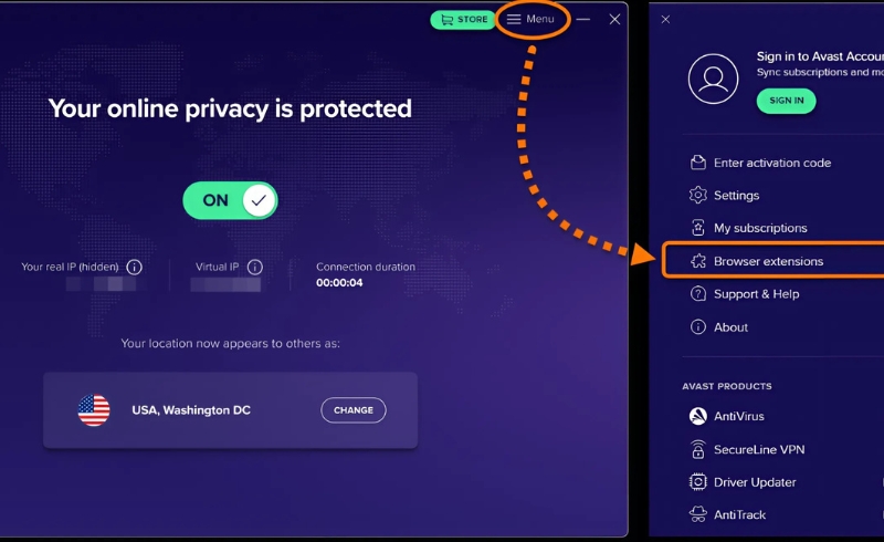Avast SecureLine VPN (1 năm/ 5 máy) 5