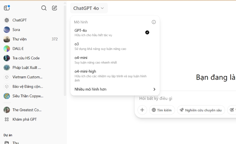 Chat GPT team (1 tháng) 2