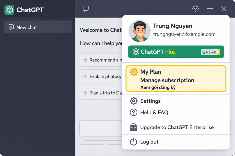 Cách hủy ChatGPT Plus 2