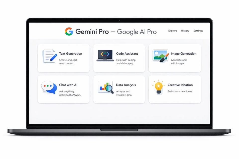 Tài khoản Gemini Pro Google AI Pro Mạnh Mẽ, Giá Tiết Kiệm 4
