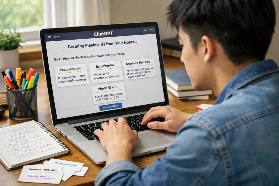 ChatGPT làm flashcards 2