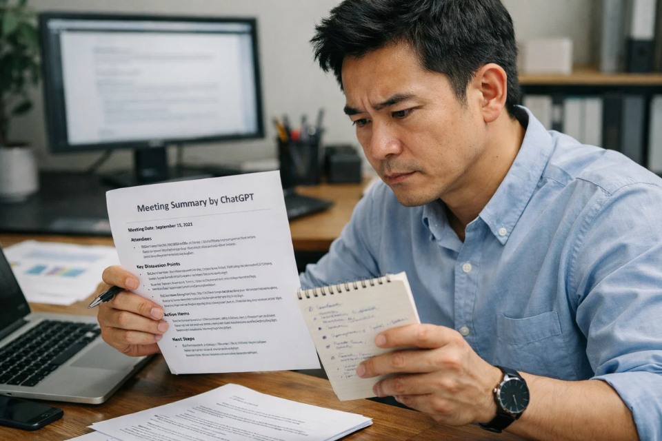 ChatGPT ghi chú & tóm tắt meeting