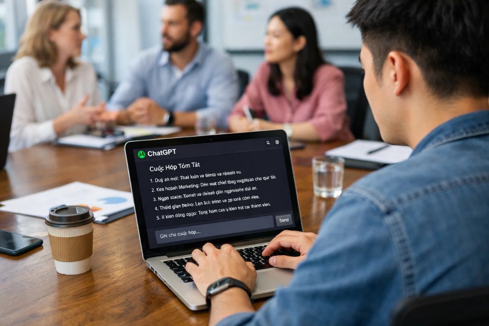 ChatGPT ghi chú & tóm tắt meeting 2